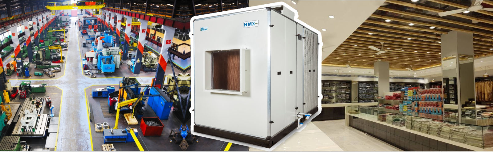 Evaporative Cooling System Suitable for Industrial and Commercial Spaces