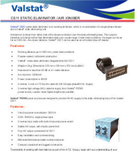 Valstat® Fan Based Static Eliminator