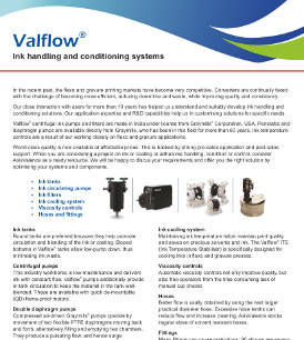 Valflow® Ink handling and conditioning systems