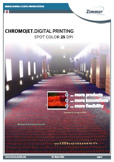 ChromoJET digital printing spot colour 25 dpi