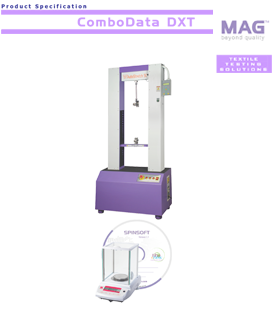 Mag Combodata-DXT: computerized lea count / single yarn strength tester