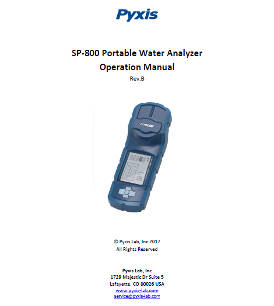 SP-800 portable water analyser operation manual