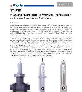 ST-588 PTSA/Fluorescent Polymer Dual Inline Sensor data sheet