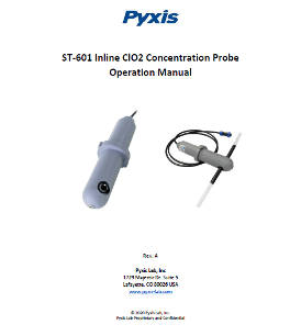 ST-601 inline ClO<sub></noscript>2</sub> concentration probe operation manual