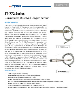 ST-772 Series Luminescent Dissolved Oxygen Sensor data sheet