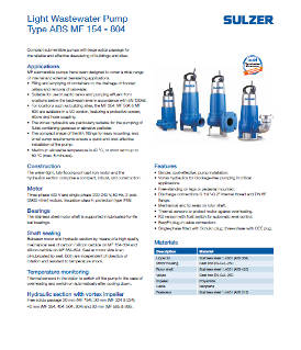 Light Wastewater Pump Type ABS MF 154 - 804