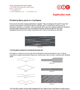 Application Note: Producing fancy yarns on ring frames