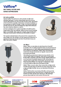 Ink tank, filter, and surge suppressor