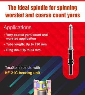 The ideal spindle for spinning worsted and coarse count yarns