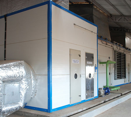 Textile humidification plant